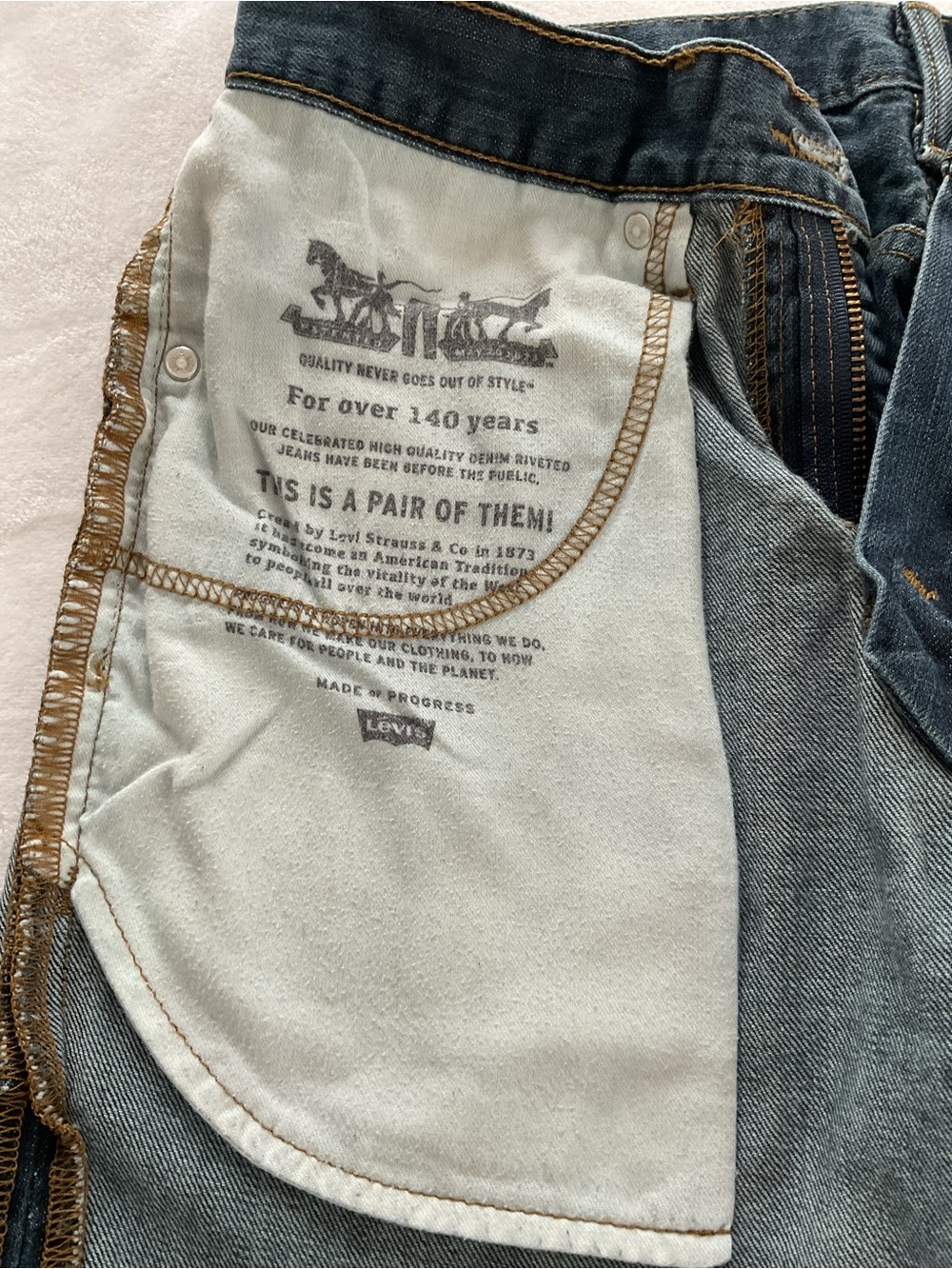 Levi’s 502 Men’s Jeans 32x32 Blue Straight Tapered Denim Casual Pants - Picture 10 of 10